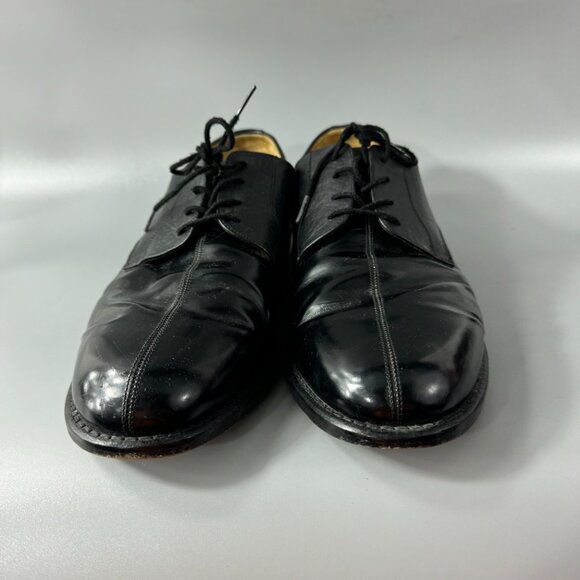 Tauer & Johnson Two-tone Black Leather Men's Derby Dress Shoes, Size 12 E - Picture 3 of 14